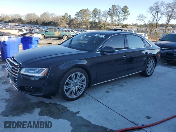 2015 Audi A8 4.0T with VIN WAU32AFD9FN033398, listed as a Copart auction lot 87655925 with 134,712 mi miles and Salvage title. Bid and sale history available at DreamBid. Image 1.