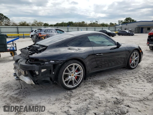2017 Porsche 911 Carrera S with VIN WP0AB2A94HS123761, listed as a Copart auction lot 46687815 with 41,828 mi miles and Salvage Title. Bid and sale history available at DreamBid. Image 3.