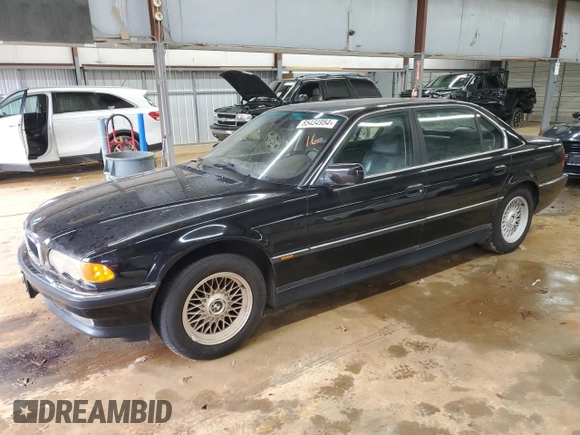 2000 BMW 7 Series 740iL with VIN WBAGH8340YDP10862, listed as a Copart auction lot 85434954 with 107,587 mi miles and Clean Title. Bid and sale history available at carsss.com. Image 1.
