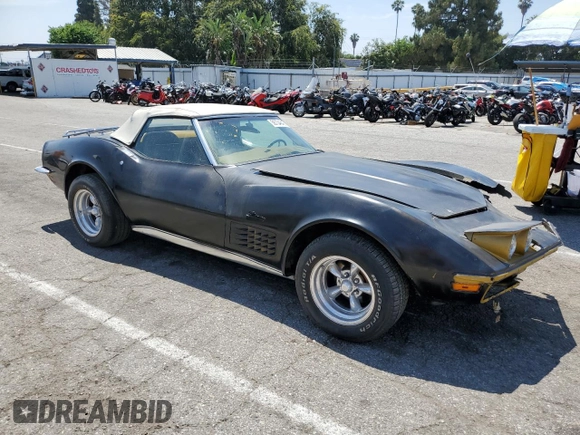 1972 Chevrolet Corvette with VIN 1Z67K2S526847, listed as a Copart auction lot 56734643 with 16,981 mi miles and Salvage title. Bid and sale history available at DreamBid. Image 4.