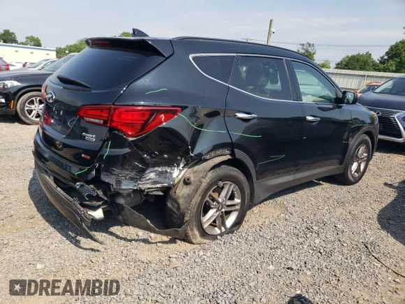 2017 Hyundai Santa Fe 2.4L with VIN 5NMZUDLB3HH038625, listed as a Copart auction lot 62385955 with 84,046 mi miles and Salvage title. Bid and sale history available at DreamBid. Image 3.