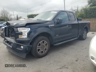 2017 Ford F-150 XL with VIN 1FTEX1CP1HKD89845, listed as a Copart auction lot 50220015 with 140,676 mi miles and Salvage Title. Bid and sale history available at carsss.com. Image 1.