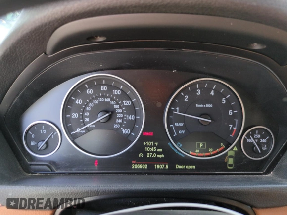 2014 BMW 4 Series 428i xDrive with VIN WBA3N5C5XEK197125, listed as a Copart auction lot 61823835 with 206,902 mi miles and Salvage title. Bid and sale history available at DreamBid. Image 9.