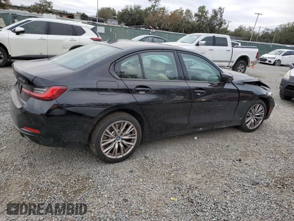 2023 BMW 3 Series 330e with VIN 3MW39FF04P8D47776, listed as a Copart auction lot 85390244 with 0 mi miles and Non Repairable. Bid and sale history available at carsss.com. Image 3.
