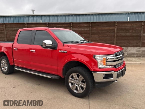 2018 Ford F-150 XL with VIN 1FTEW1E5XJFA41376, listed as a Copart auction lot 54666035 with 153,729 mi miles and Clean Title. Bid and sale history available at carsss.com. Image 1.