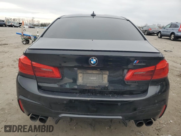 2020 BMW M5 Competition with VIN WBSJF0C00LCE03845, listed as a Copart auction lot 86736314 with 57,912 mi miles and Salvage Title. Bid and sale history available at carsss.com. Image 6.