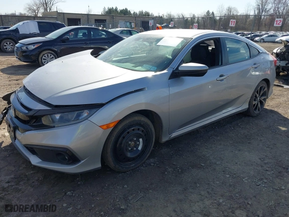 2019 Honda Civic Sedan Sport with VIN 2HGFC2F83KH542347, listed as a IAAI auction lot 41831834 with 80,222 mi miles. Bid and sale history available at carsss.com. Image 18.