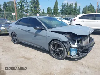 2021 Hyundai Elantra N Line z VIN KMHLR4AF7MU193156, wystawiony jako IAAI lot #42432009 z przebiegiem 41 672 mil mil oraz . Historia ofert i sprzedaży dostępna na DreamBid. Obrazek 1.