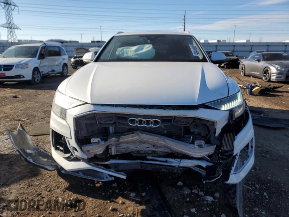 2023 Audi Q8 Premium with VIN WA1AVBF1XPD024739, listed as a Copart auction lot 88641505 with 21,585 mi miles and Salvage title. Bid and sale history available at DreamBid. Image 5.