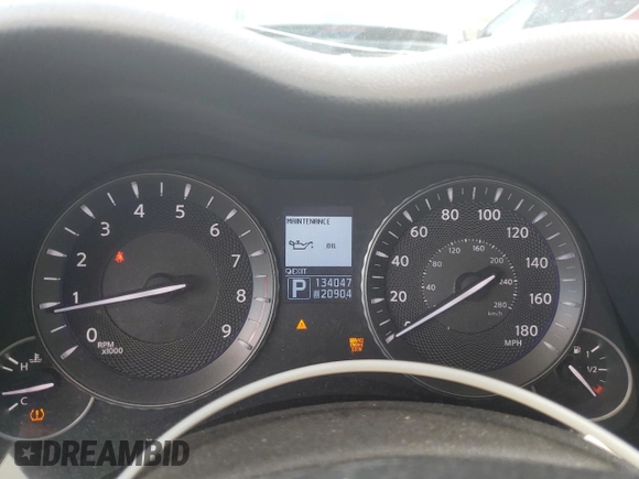 2013 Infiniti M with VIN JN1BY1AR2DM601965, listed as a Copart auction lot 62014215 with 134,047 mi miles and Salvage title. Bid and sale history available at DreamBid. Image 9.