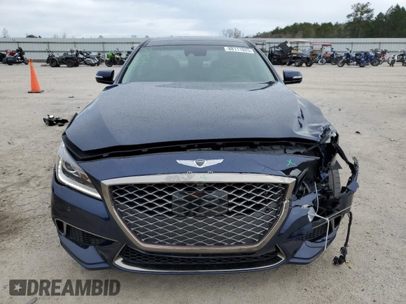2020 Genesis G80 3.8L with VIN KMTFN4JEXLU328893, listed as a Copart auction lot 88111025 with 46,039 mi miles and Salvage Title. Bid and sale history available at DreamBid. Image 5.