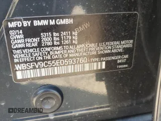 2014 BMW M5 z VIN WBSFV9C55ED593760, wystawiony jako Copart lot #49070765 z przebiegiem 128 365 mil mil oraz Tytuł czysty. Historia ofert i sprzedaży dostępna na DreamBid. Obrazek 12.