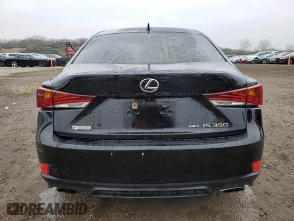 2017 Lexus IS 350 with VIN JTHCE1D22H5013734, listed as a Copart auction lot 80974524 with 89,820 mi miles and Salvage title. Bid and sale history available at DreamBid. Image 6.