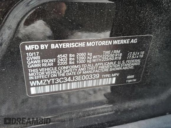2018 MINI Countryman Cooper S с VIN WMZYT3C34J3E00339, выставлен на аукционе Copart как лот 62577165 с пробегом 88 223 миль миль и Списание • Salvage title. История ставок и продаж доступна на DreamBid. Изображение 14.