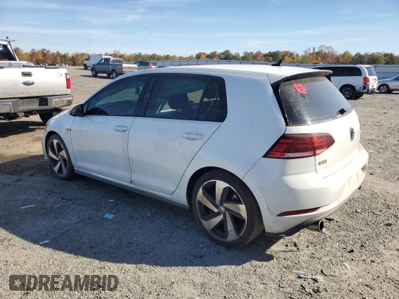 2020 Volkswagen Golf GTI S with VIN 3VW6T7AU4LM010153, listed as a Copart auction lot 73808063 with 44,502 mi miles and Salvage Title. Bid and sale history available at carsss.com. Image 2.