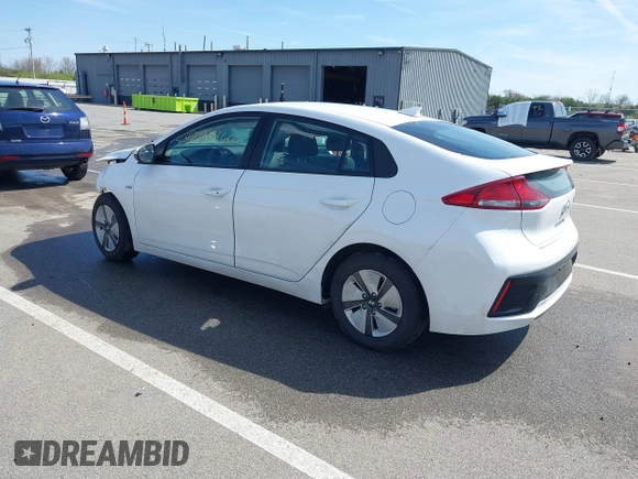 2019 Hyundai Ioniq Blue with VIN KMHC65LCXKU166533, listed as a IAAI auction lot 42090460 with 109,703 mi miles and . Bid and sale history available at DreamBid. Image 3.