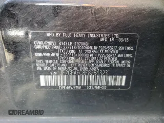 2015 Subaru Crosstrek Premium with VIN JF2GPAFC8F8264323, listed as a Copart auction lot 64222865 with 217,365 mi miles and Clean title. Bid and sale history available at DreamBid. Image 13.