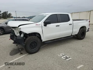 2020 Chevrolet Silverado 1500 Custom Trail Boss with VIN 3GCPYCEF5LG269424, listed as a Copart auction lot 47795493 with 64,297 mi miles and Salvage Title. Bid and sale history available at DreamBid. Image 1.