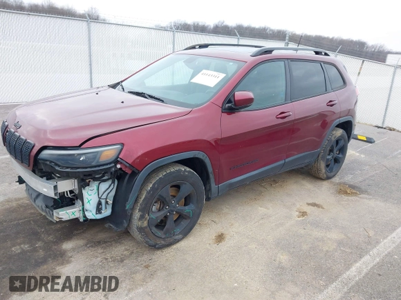 2019 Jeep Cherokee Latitude Plus with VIN 1C4PJMLB1KD319905, listed as a IAAI auction lot 41143311 with 98,694 mi miles. Bid and sale history available at carsss.com. Image 19.