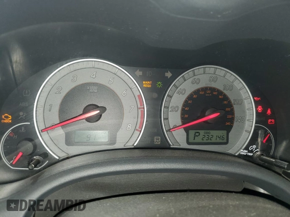2010 Toyota Corolla with VIN 1NXBU4EE4AZ359785, listed as a Copart auction lot 58865065 with 232,146 mi miles and Clean title. Bid and sale history available at DreamBid. Image 9.