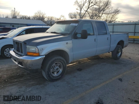 2001 Ford Super Duty F-250 XL with VIN 1FTNW21S11EB85907, listed as a Copart auction lot 82637054 with 159,489 mi miles and Salvage Title. Bid and sale history available at carsss.com. Image 1.