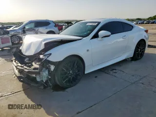 2015 Lexus RC 350 F Sport z VIN JTHHE5BC3F5006040, wystawiony jako Copart lot #57715205 z przebiegiem 100 975 mil mil oraz Szkoda całkowita • Salvage title. Historia ofert i sprzedaży dostępna na DreamBid. Obrazek 1.