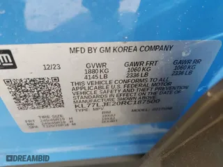 2024 Chevrolet Trax 2RS with VIN KL77LJE20RC187500, listed as a IAAI auction lot 41782659 with 16,313 mi miles. Bid and sale history available at carsss.com. Image 9.