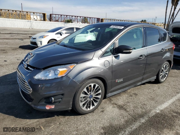2017 Ford C-Max Energi Titanium with VIN 1FADP5FU4HL112367, listed as a Copart auction lot 45398235 with 121,875 mi miles and Salvage Title. Bid and sale history available at carsss.com. Image 1.