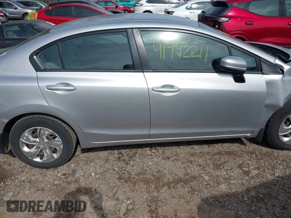 2014 Honda Civic Sedan LX with VIN 19XFB2F59EE010303, listed as a IAAI auction lot 41942211 with 118,530 mi miles. Bid and sale history available at carsss.com. Image 13.