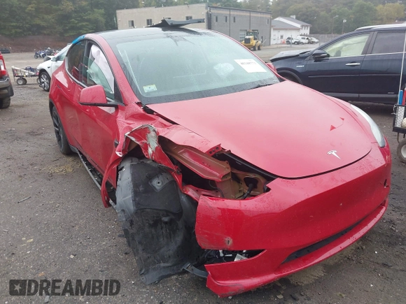 2023 Tesla Model Y Long Range with VIN 7SAYGAEE5PF685474, listed as a IAAI auction lot 40348773 with 26,605 mi miles and . Bid and sale history available at DreamBid. Image 13.