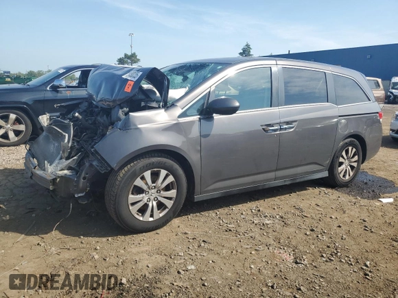 2014 Honda Odyssey EX-L with VIN 5FNRL5H61EB046093, listed as a Copart auction lot 61930335 with Not provided miles and Salvage title. Bid and sale history available at DreamBid. Image 1.