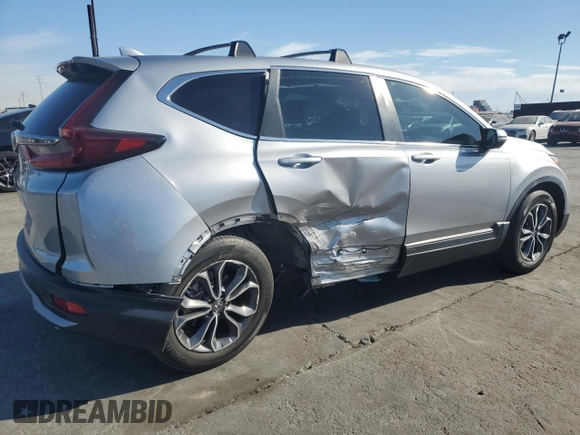 2020 Honda CR-V EX-L with VIN 7FARW1H81LE000105, listed as a Copart auction lot 89028285 with 16,713 mi miles and Salvage Title. Bid and sale history available at carsss.com. Image 3.