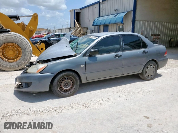 2006 Mitsubishi Lancer ES z VIN JA3AJ26EX6U067642, wystawiony jako Copart lot #56035945 z przebiegiem 163 060 mil mil oraz Szkoda całkowita • Salvage title. Historia ofert i sprzedaży dostępna na DreamBid. Obrazek 1.