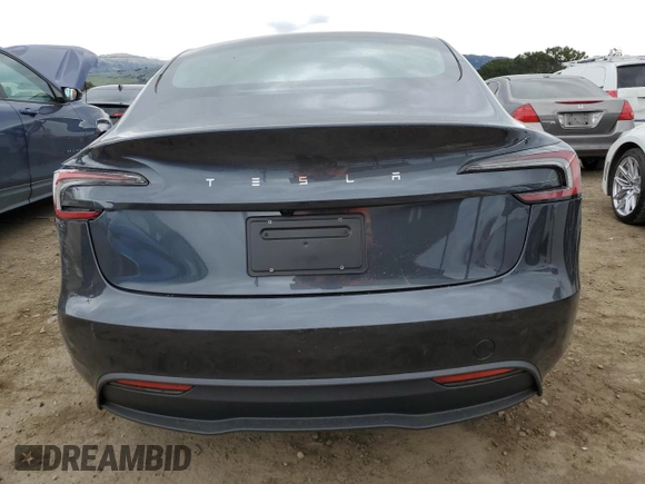2025 Tesla Model 3 Long Range z VIN 5YJ3E1EA2SF962214, wystawiony jako Copart lot #48961935 z przebiegiem 409 mil mil oraz Szkoda całkowita • Salvage title. Historia ofert i sprzedaży dostępna na DreamBid. Obrazek 6.
