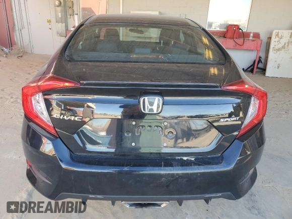 2020 Honda Civic Sedan Sport with VIN 19XFC2F87LE214442, listed as a Copart auction lot 41926545 with 37,105 mi miles and Salvage Title. Bid and sale history available at carsss.com. Image 6.
