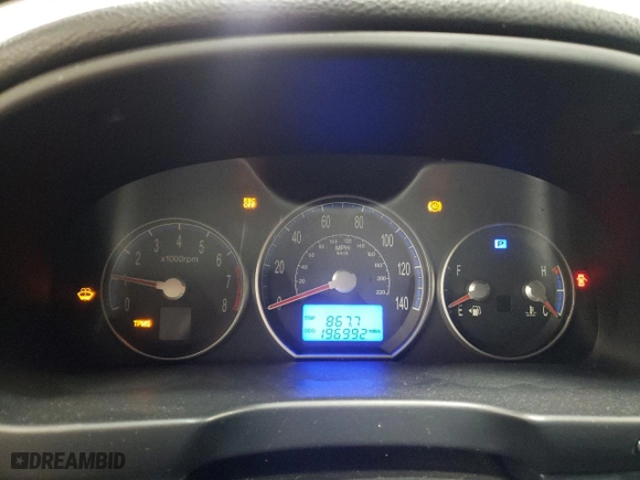 2008 Hyundai Santa Fe SE with VIN 5NMSH13E38H211865, listed as a Copart auction lot 45675725 with 196,992 mi miles and Salvage Title. Bid and sale history available at carsss.com. Image 9.