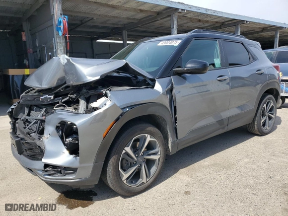 2021 Chevrolet TrailBlazer RS with VIN KL79MTSL1MB093364, listed as a Copart auction lot 49004075 with 69,734 mi miles and Salvage Title. Bid and sale history available at carsss.com. Image 1.