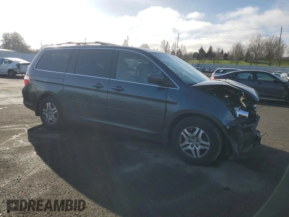 2006 Honda Odyssey EX with VIN 5FNRL38466B123934, listed as a Copart auction lot 47689175 with 201,943 mi miles and Salvage Title. Bid and sale history available at carsss.com. Image 4.