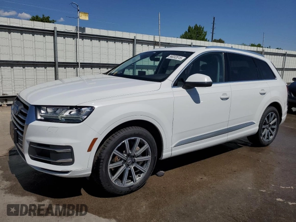 2019 Audi Q7 Premium Plus with VIN WA1LHAF75KD025255, listed as a Copart auction lot 56033515 with 54,985 mi miles and Salvage title. Bid and sale history available at DreamBid. Image 1.