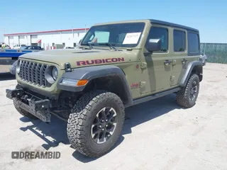 2025 Jeep Wrangler Rubicon with VIN 1C4PJXFN2SW527531, listed as a IAAI auction lot 42267227 with 8,022 mi miles and . Bid and sale history available at DreamBid. Image 2.