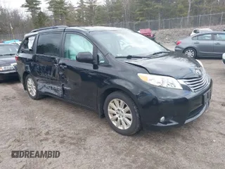 2015 Toyota Sienna Ltd with VIN 5TDDK3DC5FS125017, listed as a IAAI auction lot 41856928 with 116,597 mi miles. Bid and sale history available at carsss.com. Image 1.