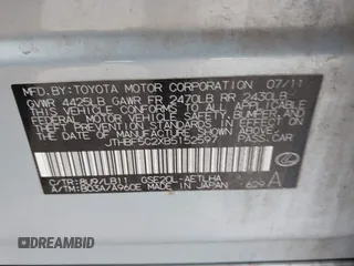 2011 Lexus IS 250 с VIN JTHBF5C2XB5152597, выставлен на аукционе IAAI как лот 42478323 с пробегом 269 485 миль миль и . История ставок и продаж доступна на DreamBid. Изображение 9.