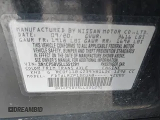 2020 Nissan Kicks S z VIN 3N1CP5BV5LL551291, wystawiony jako IAAI lot #42311004 z przebiegiem Nie podano mil oraz . Historia ofert i sprzedaży dostępna na DreamBid. Obrazek 9.
