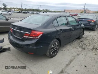 2014 Honda Civic Sedan EX with VIN 19XFB2F82EE264963, listed as a Copart auction lot 53520775 with 0 mi miles and Salvage Title. Bid and sale history available at carsss.com. Image 3.