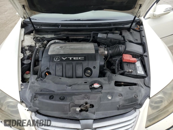 2008 Acura RL with VIN JH4KB16578C000162, listed as a Copart auction lot 44199465 with 209,128 mi miles and Salvage Title. Bid and sale history available at DreamBid. Image 11.