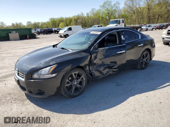 2014 Nissan Maxima SV with VIN 1N4AA5AP9EC437744, listed as a Copart auction lot 54659985 with 141,902 mi miles and Salvage title. Bid and sale history available at DreamBid. Image 1.