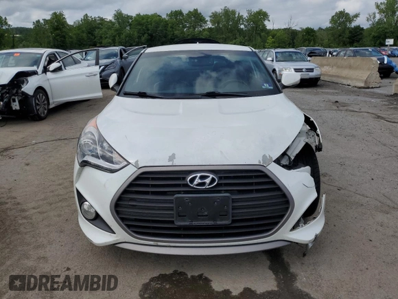 2016 Hyundai Veloster Turbo with VIN KMHTC6AE8GU279083, listed as a Copart auction lot 60443225 with 103,382 mi miles and Salvage title. Bid and sale history available at DreamBid. Image 5.