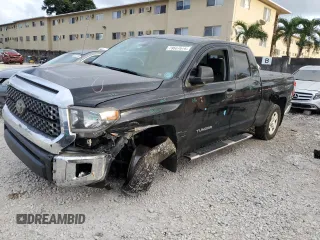 2018 Toyota Tundra SR with VIN 5TFUM5F18JX075735, listed as a Copart auction lot 79537674 with Not provided miles and Salvage title. Bid and sale history available at DreamBid. Image 1.