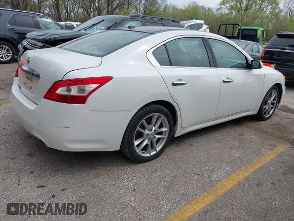 2009 Nissan Maxima SV with VIN 1N4AA51E29C820235, listed as a IAAI auction lot 41993341 with 257,741 mi miles and . Bid and sale history available at DreamBid. Image 4.