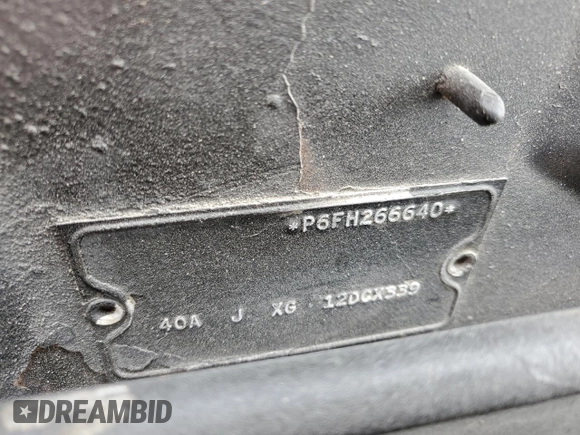 1956 Ford Thunderbird with VIN P6FH266640, listed as a Copart auction lot 76715884 with 12,494 mi miles and Salvage Title. Bid and sale history available at DreamBid. Image 12.